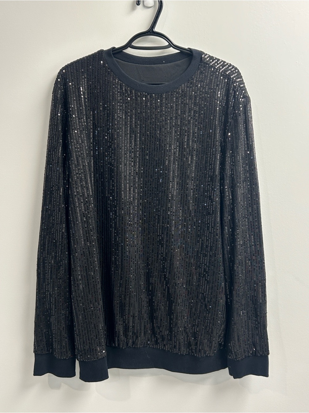 Black Sequin Men's Sweatshirt - Unbranded